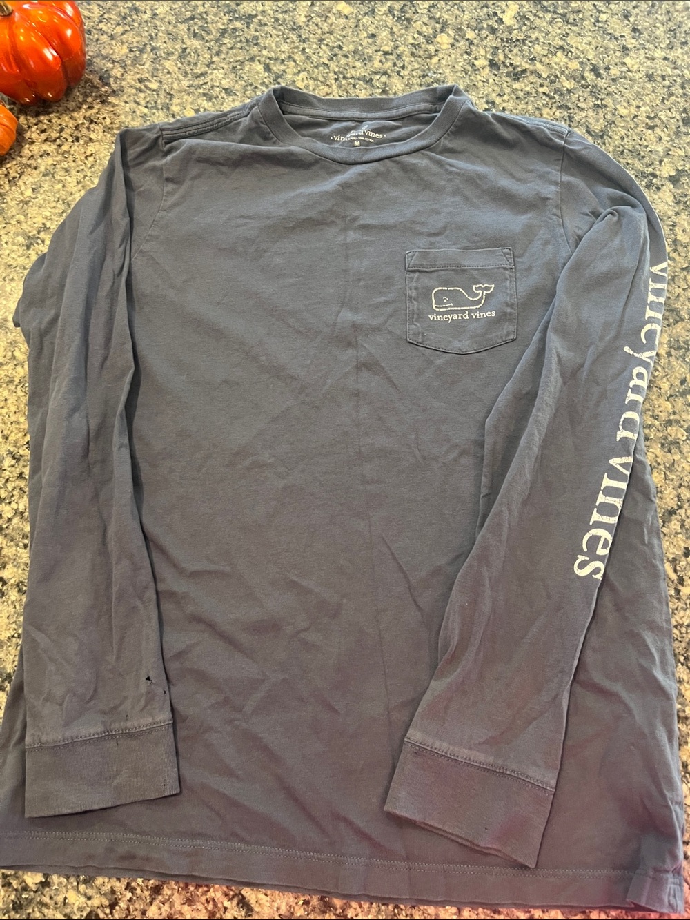 Vineyard Vines kids Long-Sleeve Pocket Tee - slate blue